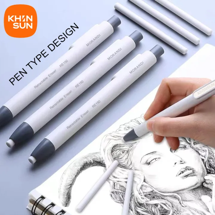 KHINSUN%20Press%20Retractable%20Pencil%20Eraser%20Correction%20Supplies%20Pen%20Style%20Pencil%20%20Writing%20School%20Supplies%20Stationery%20-%20Image%202