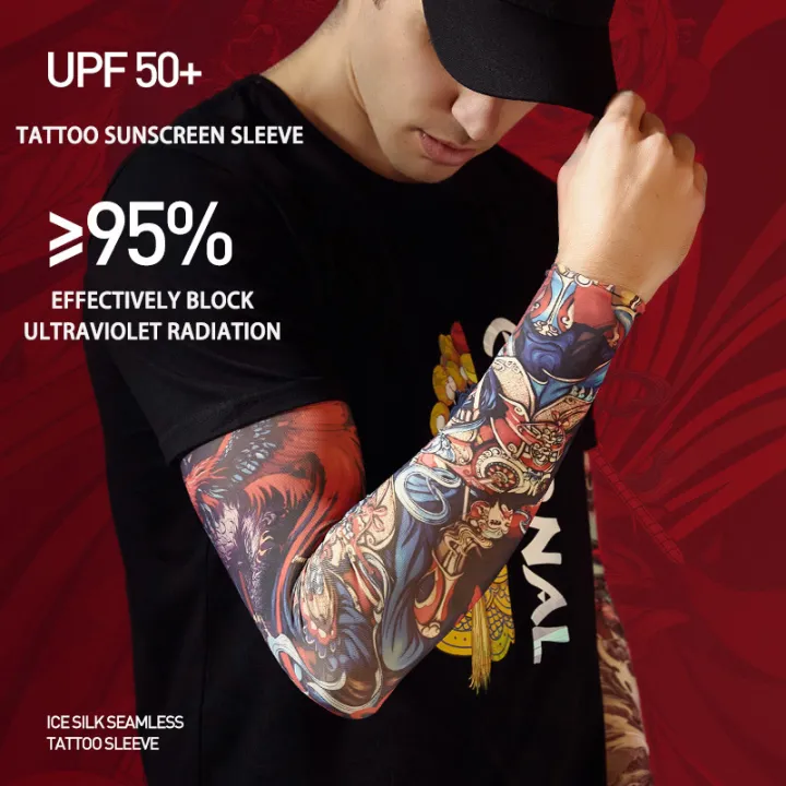 UV%20Protection%20Tattoo%20Arm%20Sleeves%20Cycling%20Unisex%20Cooling%20Ice%20Silk%20Breathable%20Stretchable%20Seamless%20Fishing%20Driving%20Tattoo%20Cover%20Up%20-%20Image%202