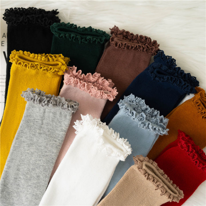 Winter%20Autumn%20Baby%20Girls%20Ruffle%20Socks%20Knee%20High%20Lace%20Long%20Sock%20Kids%20Soft%20Cotton%20Toddlers%20Children%20Princess%20Socks%20For%200-5%20Years%20-%20Image%205
