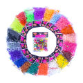 300pcs Colorful Rubber Band Bag for Children's Puzzle DIY Toys Rainbow Ring Bracelet Woven Toys, Hair Bands. 