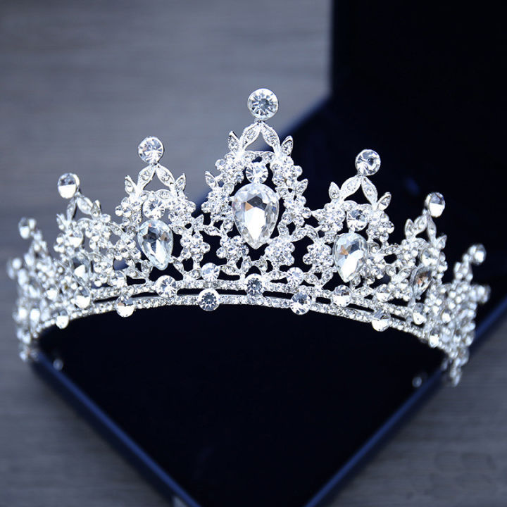 Wedding%20Hair%20Tiara%20Crystal%20Bridal%20Tiara%20Crown%20Silver%20Color%20Diadem%20Veil%20Tiaras%20Wedding%20Hair%20Accessories%20Headpieces%20Head%20Jewelry%20-%20Image%202