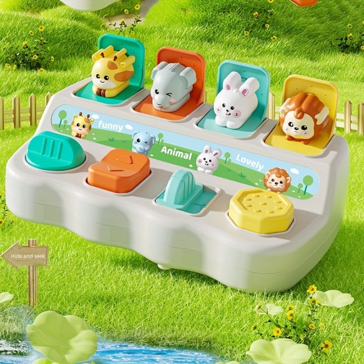 Montessori Pop up Animal Toys and Learning Boxes - Enhance Logic and Motor Skills, Suitable for Children's Birthday 