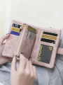 Women's short frosted wallet Korean version student small fresh cute Tri-fold  multi cardslot zero wallet multifunctional wallet. 