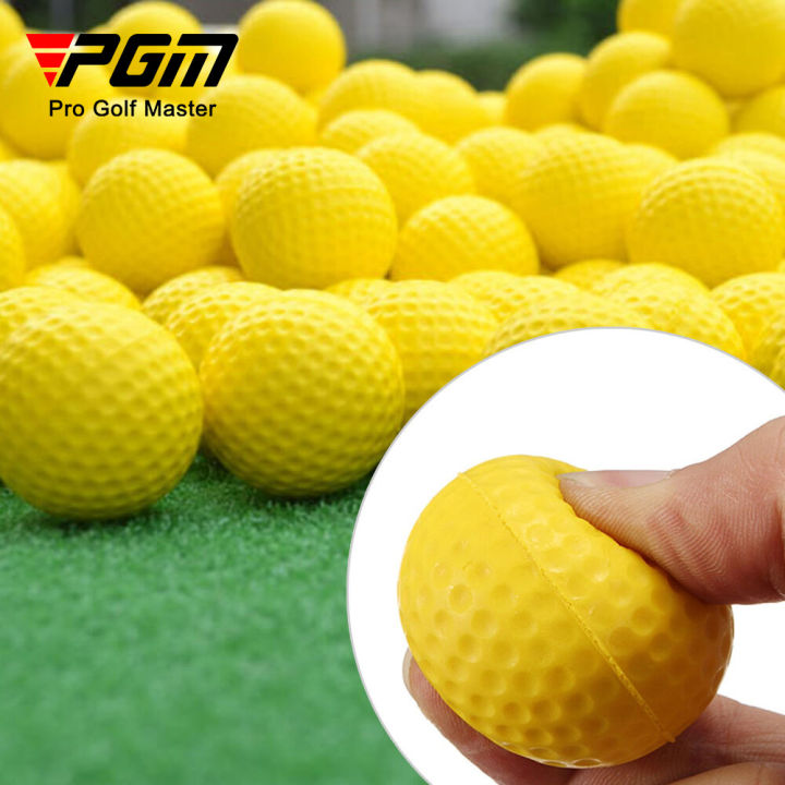 PGM 10pcs Golf Balls Light Indoor Outdoor Training Practice Golf Sports Sponge Elastic PU Foam Balls Q008