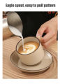 Stainless Steel Milk Frothing Jug Silver Frother Coffee Latte Container Metal Pitcher Barista Cup.