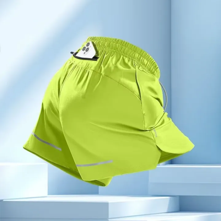 Summer%20running%20shorts%20men's%202-in-1%20quick%20drying%20pants%20reduce%20friction%20marathon%20track%20and%20field%20training%20fitness%20three%20part%20pants%20-%20Image%202
