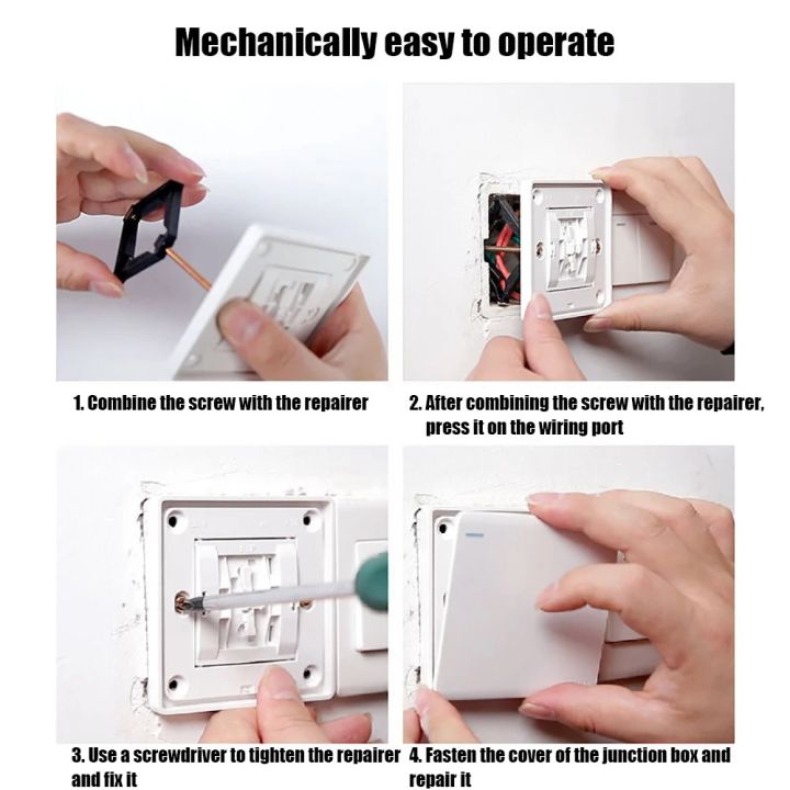 10Pcs%20Cassette%20Repairer%2086mm%20Dark%20Box%20Repair%20Screw%20Plug%20Switch%20Old%20Socket%20Boxes%20Replacement%20Fixed%20Wall%20Repair%20Box%20Support%20Rod%20-%20Image%207