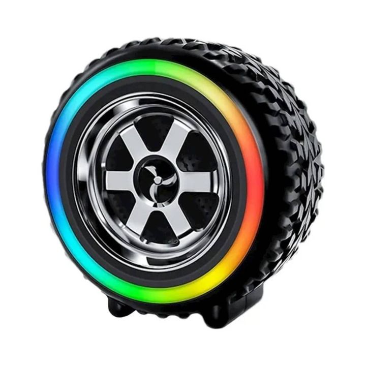 Wheel Style Wireless Bluetooth Speaker RGB Lights | Portable Bass Sound ...
