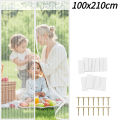 Magnetic Screen Door Net Self Closure Pets Dog Friendly Durable Fiberglass Mesh Curtain Keep Bugs Mosquito Out For Bedroom Door.