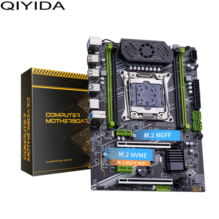 QIYIDA X99 Motherboard LGA 2011-3 E5 A99 Supports 4 Channels Xeon E5 full range of CPU DDR4 RAM memory USB3.0 ATX Server