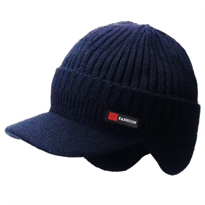 New%20Winter%20Men%20Hat%20Outdoor%20Ear%20Protection%20Warm%20Thick%20Bicycle%20Knitted%20Cap%20Scarf%20Windproof%20Visors%20Baseball%20Cap%20Male%20-%20Image%203