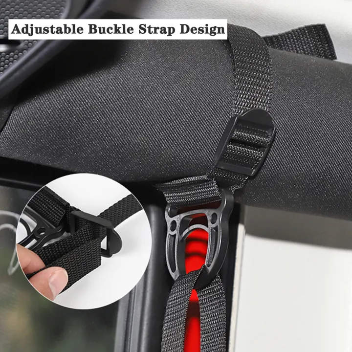 Car%20Rack%20Roll%20Bar%20Coat%20Hook%20Holder%20Clothes%20Hanger%2045cm%20for%20Jeep%20Wrangler%20TJ%20JK%20JL%20Gladiator%20JT%20Unlimited%204xe%201997-2026%202/4-Doors%20-%20Image%204