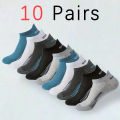 5/10/20/30 Pairs Men Ankle Socks Fashionable Letter Sports Style Odor Proof Sweat Absorbing Breathable Invisible Running Socks.