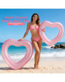 Heart Shape Inflatable Swim Ring Love Heart Pool Float Swimming Ring For Summer Beach Pool Party. 