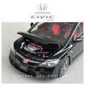 Honda Civic Reborn Black with Red Interior Diecast Model Car - [Only for Paid Orders & For 20+ Collectors]. 