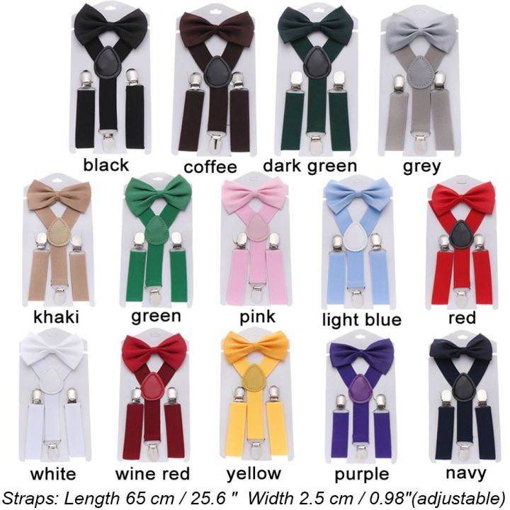 Kids%20Elastic%20Suspenders%20Bow%20Tie%20set%20Matching%20Tuxedo%20Suit%20Unisex%20Boy%20Girl%20Bowtie%20Wedding%20Costume%20Adjustable%20Y-Back%20Brace%20Belt%20-%20Image%206
