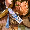 4 Pieces Metal Bookmarks with Tassel, Golden Hollow Bookmark Van Gogh Oil Painting Theme Book Mark Bookmarks for Book Lovers. 