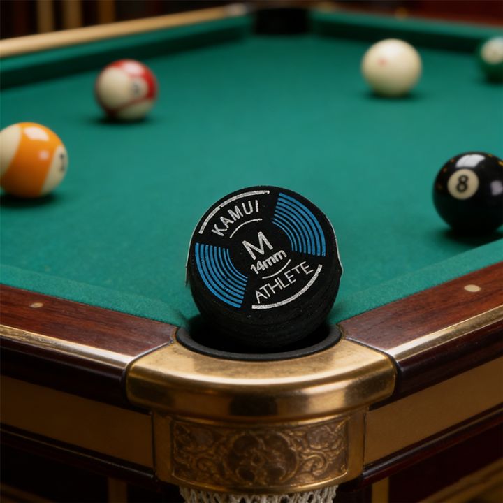 Upgrade Pool Cue Tip - 14MM Leather Head Available in Soft, Medium or Hard, Enhances Spin, Control & Feel for Serious Players