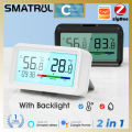 Zigbee Weather Station Tuya Smart Digital Thermometer Room Hygrometer Electronic Desk Clock Wireless Temperature Humidity Sensor. 
