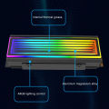 5V/3Pin ARGB AURA Sync Computer 2280 SSD M2 Radiator Aluminum PC RGB M.2 Nvme Cooler Heatsink Solid State Drive Heat Sink Cooler. 