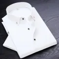 High Quality Non-ironing Men Dress Shirt Short Sleeve New Solid Male Clothing Fit Business Shirts White Blue Navy Black Red. 