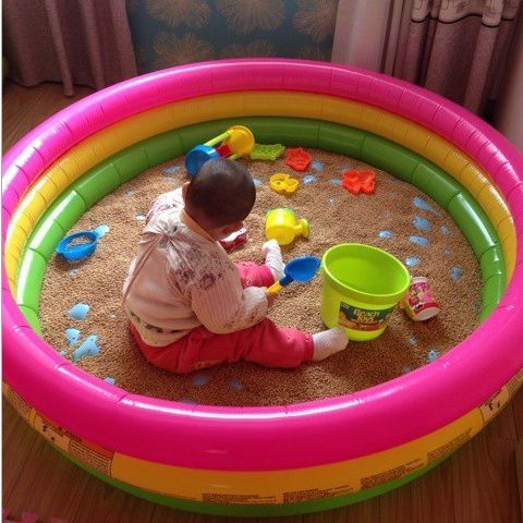 Intex%20Inflatable%203%20Layer%20Orginal%2058''*13''%20Kids%20Rainbow%20Colors%20Swimming/Bathing%20Pool%20%20With%20Air%20Pump%20-%20Image%202