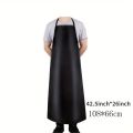 PU Leather Heavy Duty Waterproof Apron for Dishwashing 40 Inch Work Apron PU Leather Dishwasher Apron for Men Cleaning Apron Lig. 