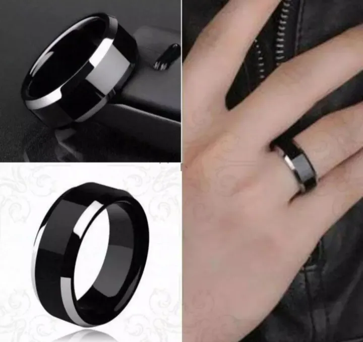 PACK%20OF%202/FASHION%20TITANIUM%20STAINLESS%20STEEL%20HEAVY%20CUBEIC%20RING%20+BLACK%20STAINLESS%20STEEL%20RING%20FOR%20MEN%20AND%20BOYS%20-%20Image%204