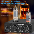Douk Audio HiFi Bluetooth 5.0 Valve Tube Preamp Stereo Receiver USB Player Home Desktop Pre-amplifier w/Treble Bass Control. 