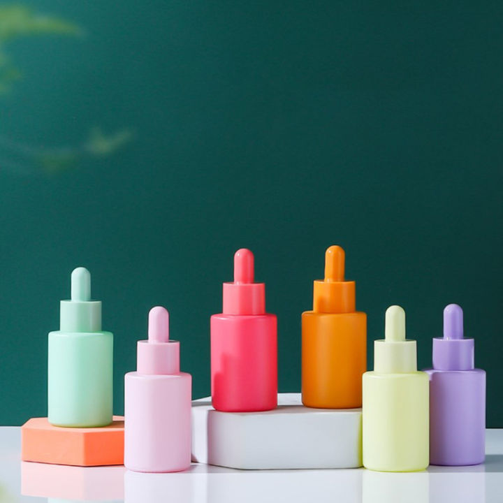 30ml Flat Shoulder Glass Dropper Bottle Small Frosted Glass Essential