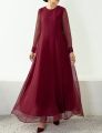 3pc Chiffon Long Anarkali Maxi Dress For Women's Party Formal Wear. 