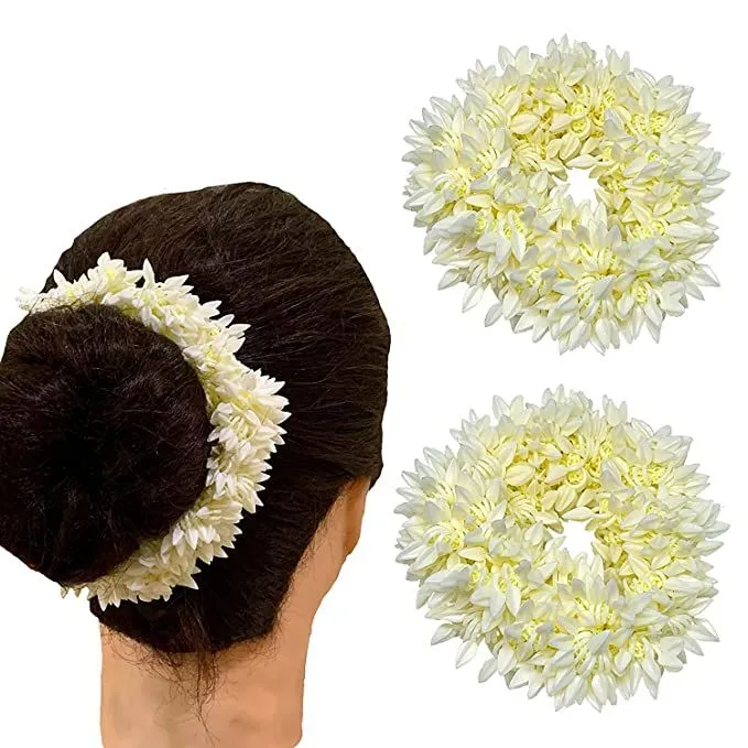 Mogra%20Gajra%20Hair%20Accessories%20for%20Women%20&%20Girls%20-%20Hair%20Flower%20Bun%20Artificial%20Fake%20Gajra%20Scrunchies%20Rubber%20Band%20to%20Wear%20on%20Wedding%20-%20Image%207