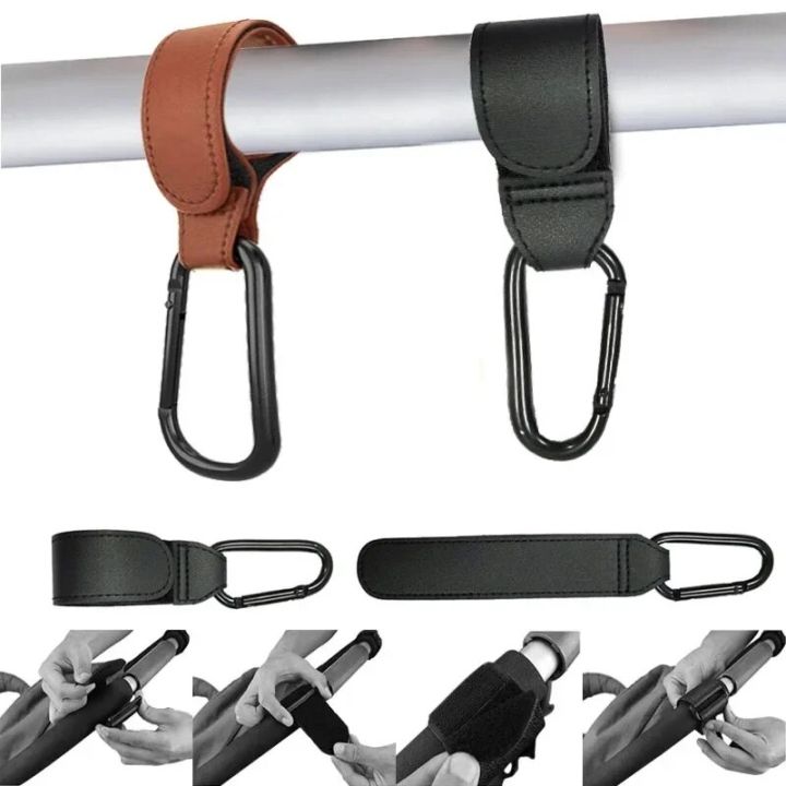 Stroller%20Hooks%20Baby%20Diaper%20Bag%20Hook%20Stroller%20Organize%20PU%20Leather%20Adjustable%20Pram%20Multi-function%20Hook%20Strong%20Bearing%20High%20Quality%20-%20Image%202