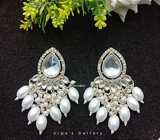 Kundan%20Earrings%20Jewelry%20for%20Women%20with%20Pearl%20And%20Stone%20Ear%20Jewelry%20Gold%20Plated%20Stylish%20Traditional%20Earring%20for%20Women%20-%20Image%204