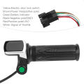 New 36V/48V LCD Electric Quantity Display with Switch EBike Speed Governing Throttle Grip 6 Cores Electric Throttle Grip. 