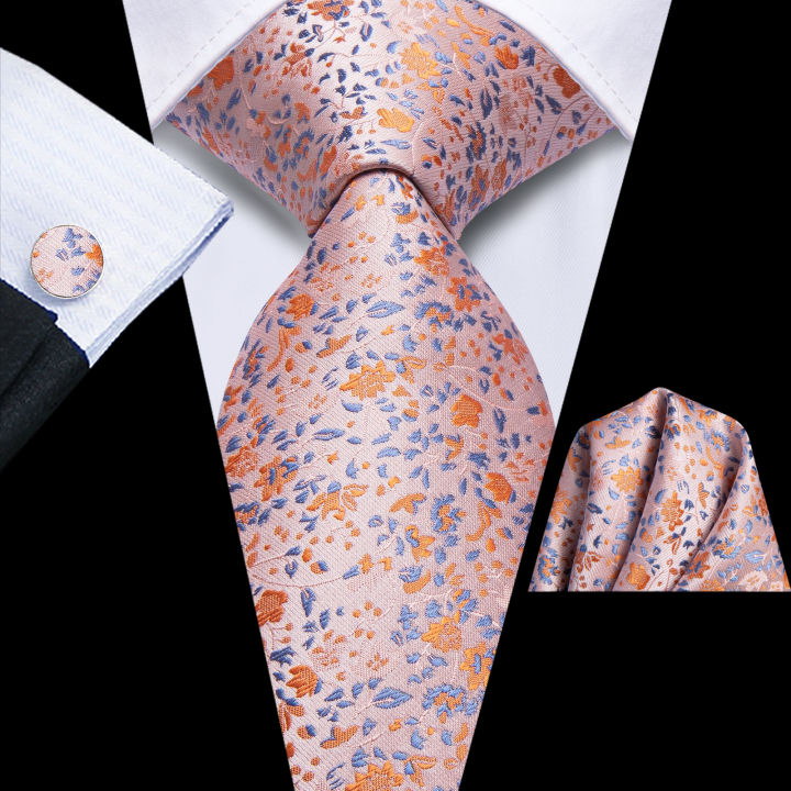 Mens%20Pink%20Purple%20Green%20Floral%20Wedding%20Necktie%20Handkerchief%20Cufflinks%20for%20Tuxedo%20Accessory%20Classic%20Luxury%20Tie%20Man%20%20-%20Image%202