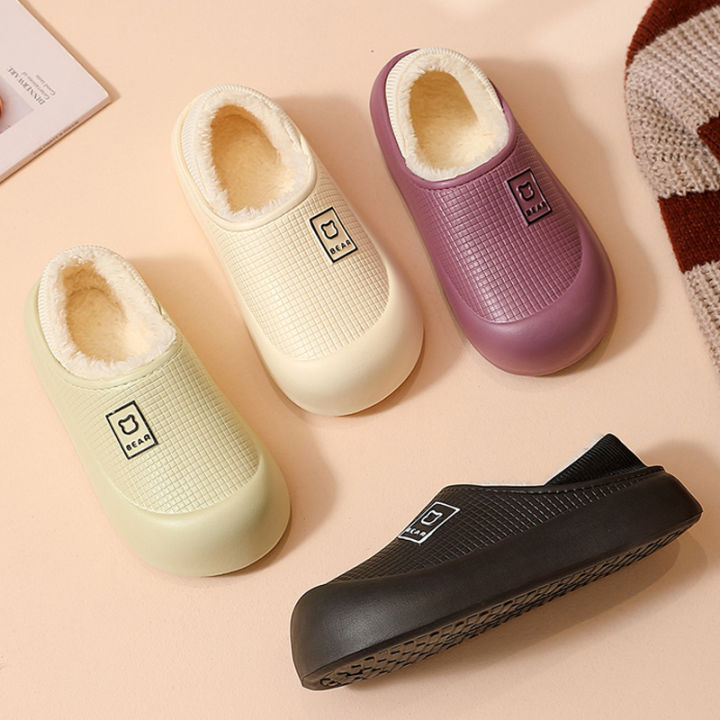 Waterproof%20Cotton%20Slippers%20for%20Women%20Men%20Winter%20Outdoor%20Indoor%20Non%20slip%20Home%20Plush%20Shoes%20Thick%20Bottom%20Cute%20Bear%20Shoes%20Couple%20-%20Image%204
