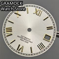 GRAMOCK 29mm Roman Index Dial Black White Gold Red Blue Dial suitable for NH35 NH36 movement watch accessories repair tools. 