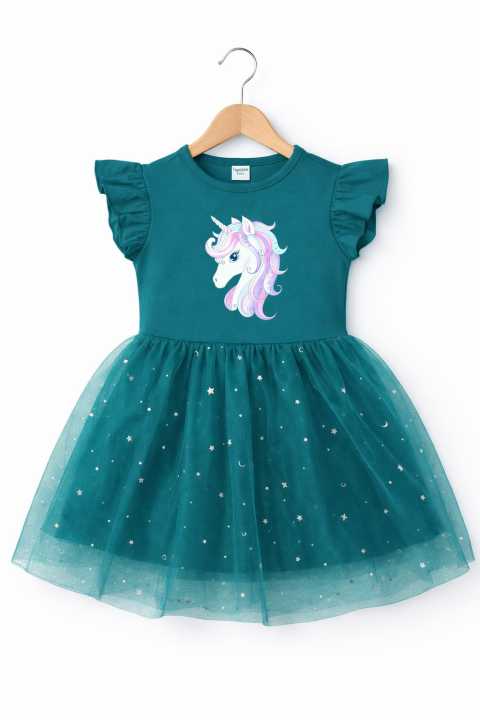 1%20piece%201-4%20years%20end%2010-12%20years%20Girl's%20Floral%20Dress%20Set%20with%20navy%20blue%20Frock%20-%20Image%202