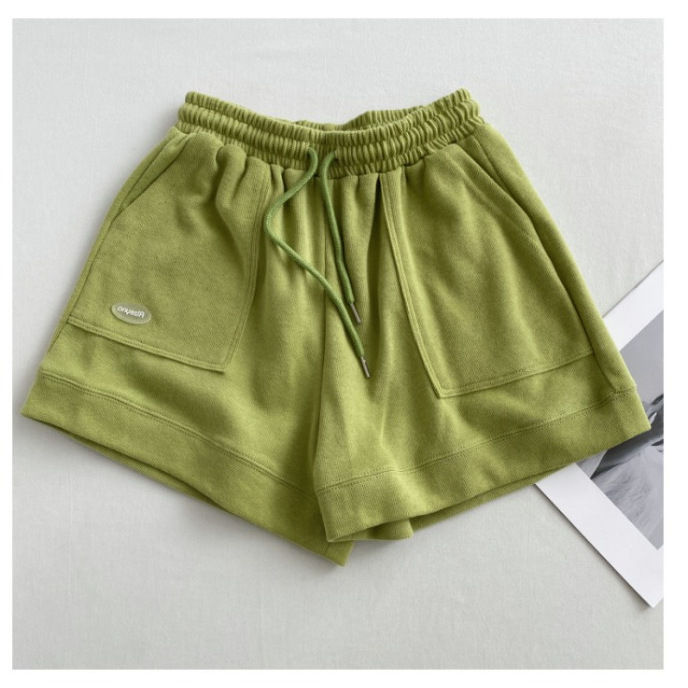 Women's%20comfortable%20loose%20wide-legged%20drawstring%20A%20pants%20Slim%20Waist%20Slim%20fit%20casual%20home%20versatile%20sports%20shorts%20-%20Image%204