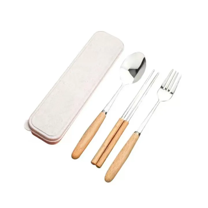 Portable%20cutlery%20set%20Starbucks%20stainless%20steel%20cutlery%20set%20of%203%20PCs%20Korean%20chopsticks%20304%20genuine%20stainless%20steel%20with%20box%20set%20of%20wooden%20handle%20spoon%20-%20Image%203