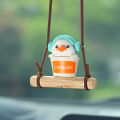 Cartoon Cute Animated Car Accessories Swinging Duck Pendant Car Rearview Mirror Ornaments Birthday Gift Couple Accessories Car. 