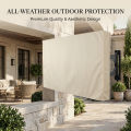 Off-White Premium Waterproof Outdoor TV Protective Cover, Weatherproof Outdoor TV Housing.
