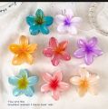 Giant size flower hair clip for girls and women . Korean style hair flower claw clip .Korean flower gradient egg large ( 8cm) big size hair clip. 