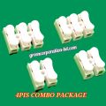 4pis Combo Package Quick press type wiring terminal to connector power line clip and wire column tool connection. 