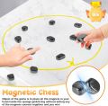 Magnetic Chess Game,Fun Table Top Magnet Game with String, Magnetic Stones Board Game Magnetic Chess Board Game Set Improve Log.. 