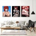 1PC Sexy Girl Makima Chainsaw Man Poster Self-adhesive Art Waterproof Paper Sticker Coffee House Bar Room Wall Decor. 