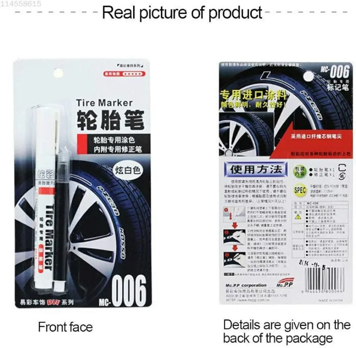 White%20tire%20marker%20and%20black%20Correction%20pen%20set%20Universal%20Waterproof%20Permanent%20oil%20based%20Paint%20Markers%20Car%20Tyre%20Tire%20Tread%20Rubber%20-%20Image%203