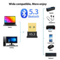 USB Bluetooth 5.3 Adapter for PC Laptop Computer Wireless Dongle Bluetooth Adapter Support Mouse Keyboard Windows 7/8.1/10/11. 
