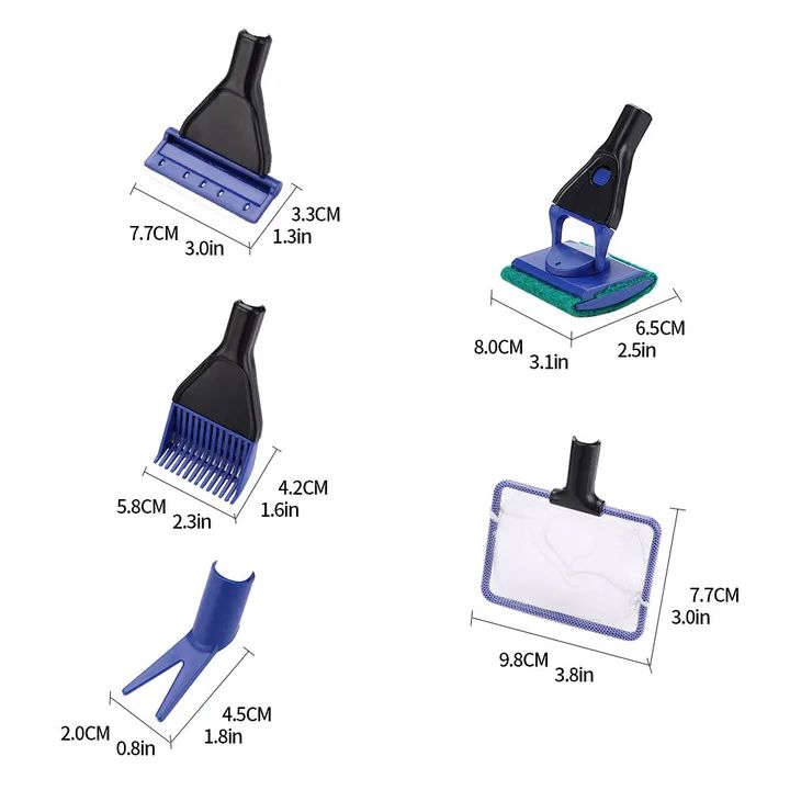 5%20In%201%20Aquarium%20Cleaning%20Tools%20Aquarium%20Tank%20Clean%20Set%20Fish%20Net%20Gravel%20Rake%20Algae%20Scraper%20Fork%20Sponge%20Brush%20Glass%20Cleaner%20Kohinoor%20Aquarium%20-%20Image%203